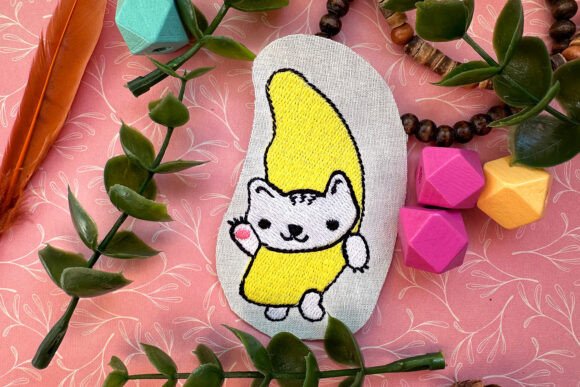 Banana Cat Machine Embroidery