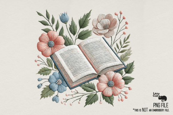Book Flower Embroidery PNG Clipart Review