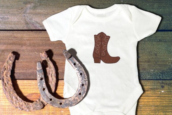 Fancy Western Boot Mini Embroidery