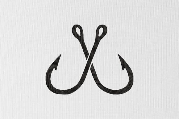 Fishing Hooks Embroidery Design