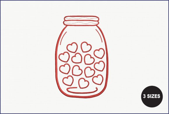 Jar of Hearts Embroidery Design