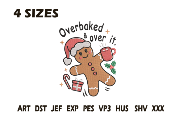 Overbaked Gingerbread Embroidery Design