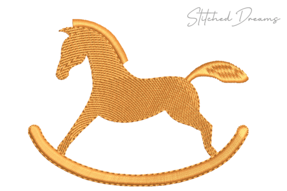 Rocking Horse Embroidery Design