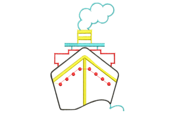 Steamship Embroidery Design