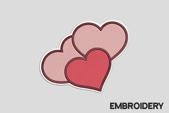 Valentine Hearts Embroidery Design
