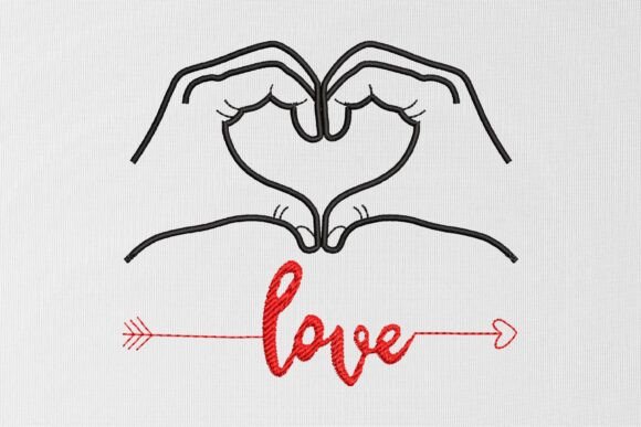 Valentine’s Love Hand Embroidery Design