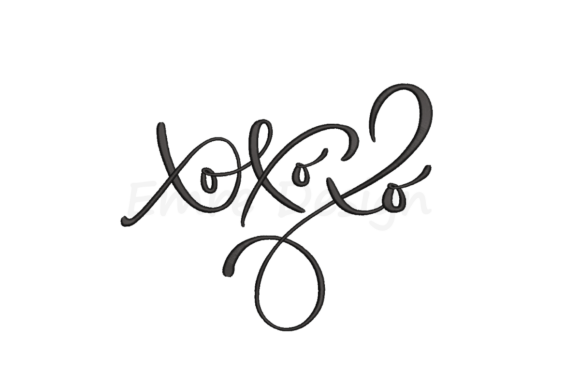 XOXO Embroidery Design, Valentine’s Day