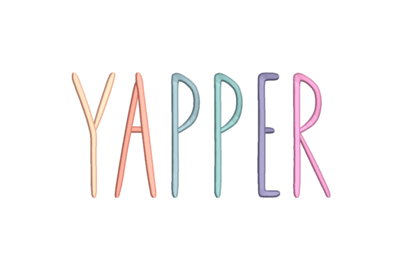 Yapper Embroidery Design